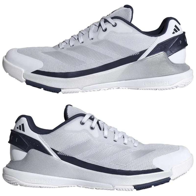 Adidas Crazyquick LS Padel Blanc Bleu Gris - vue 7