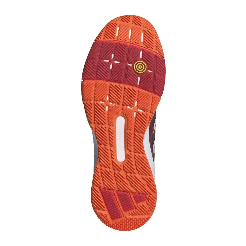 Adidas Crazyquick LS Padel Blanc Rouge Orange - vue 2