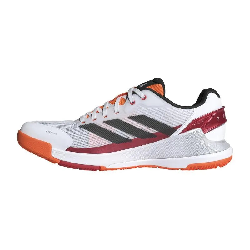 Adidas Crazyquick LS Padel Blanc Rouge Orange - vue 3