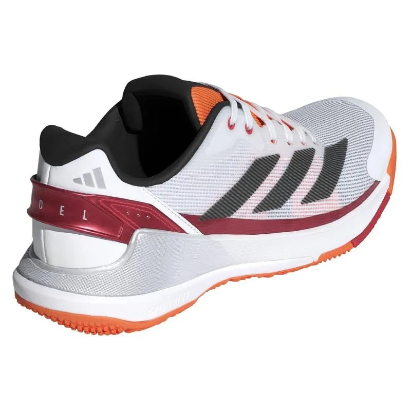 Adidas Crazyquick LS Padel Blanc Rouge Orange - vue 5