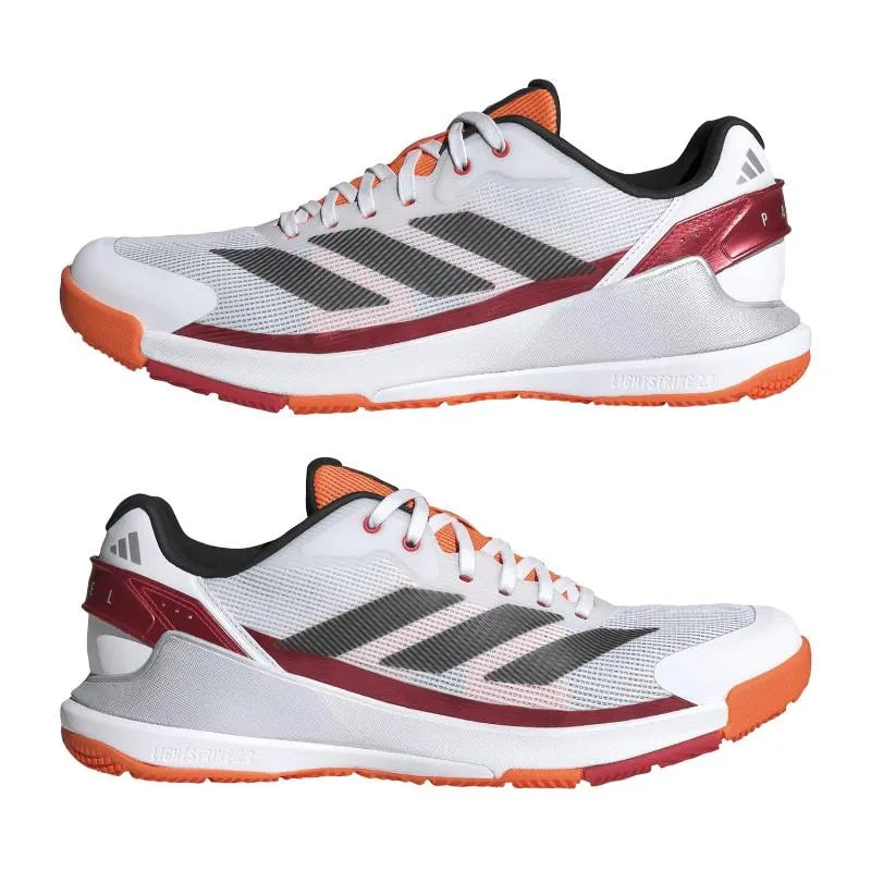Adidas Crazyquick LS Padel Blanc Rouge Orange - vue 6