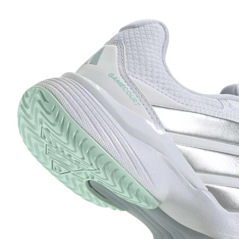 Adidas GameCourt 3 Blanc Argent - vue 5