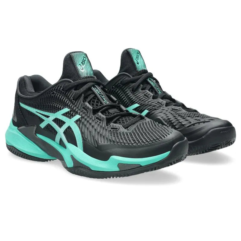 Asics Court FF 3 Clay Noir Turquoise - vue 4