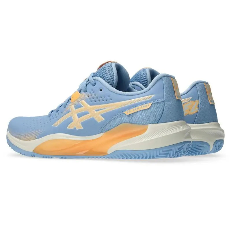 Asics Gel Challenger 15 Padel Bleu Stone Orange Femme - vue 5