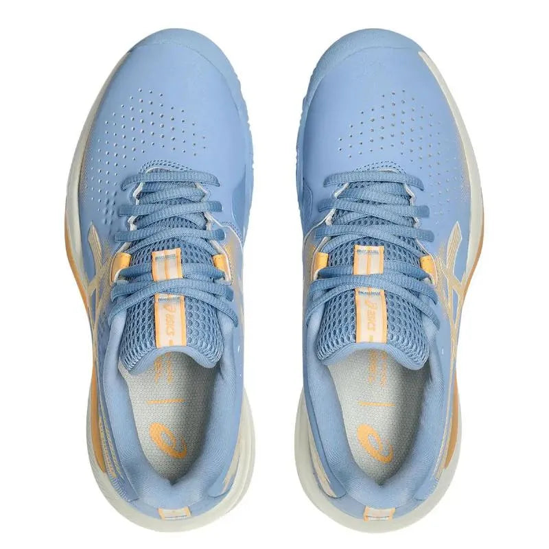 Asics Gel Challenger 15 Padel Bleu Stone Orange Femme - vue 6
