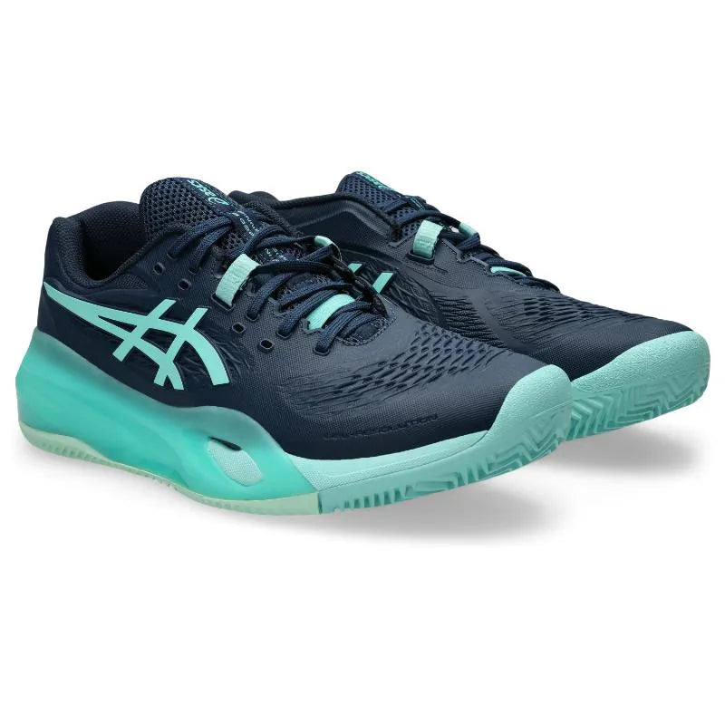 Asics Gel Resolution X Clay Bleu Oscuro Menta - vue 4