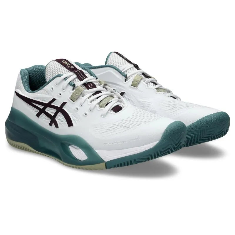 Asics Gel Resolution X Clay Blanc Granate Oscuro - vue 5