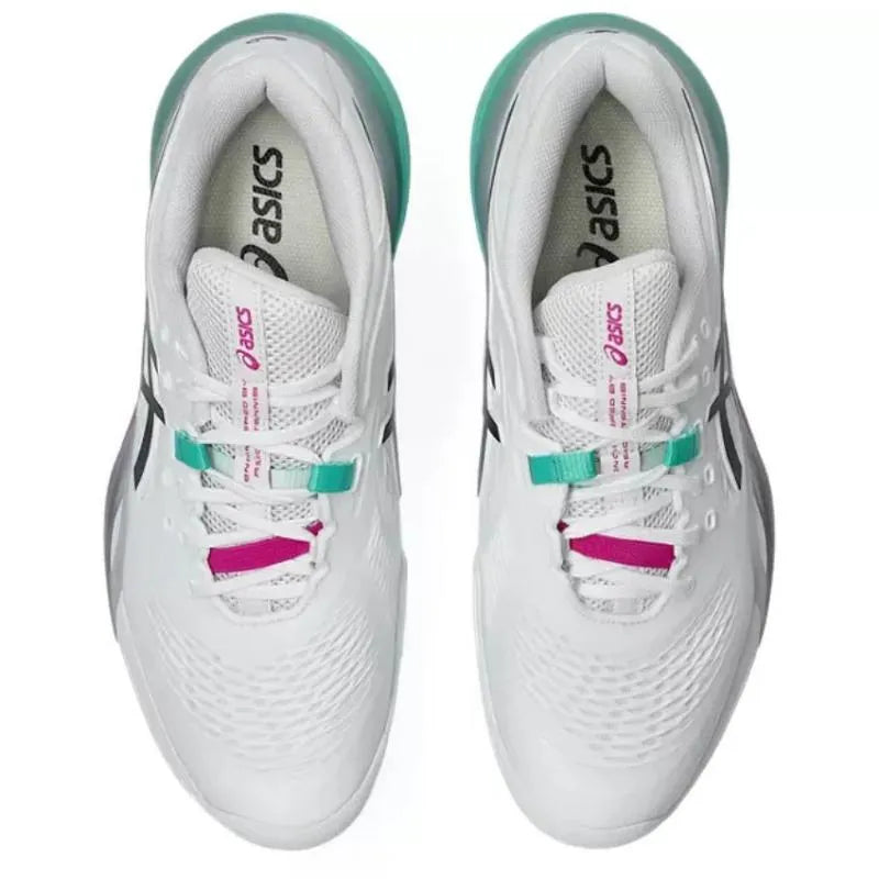 Asics Gel Resolution X Clay Blanc Vert Aurora - vue 4