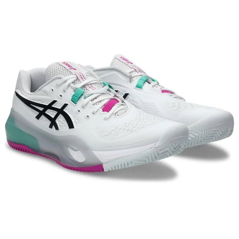Asics Gel Resolution X Clay Blanc Vert Aurora - vue 5