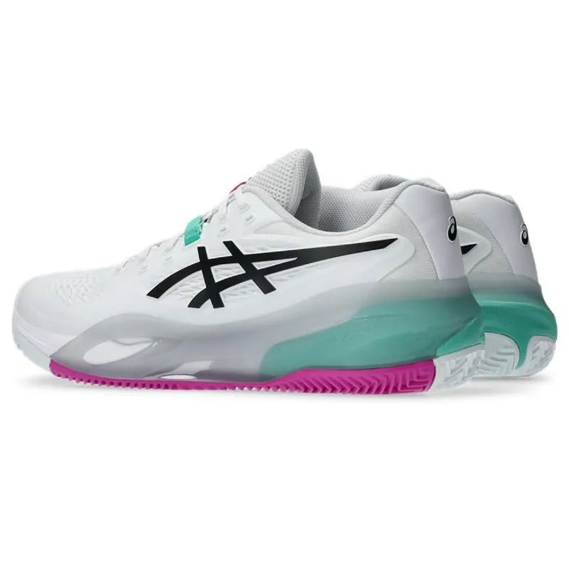 Asics Gel Resolution X Clay Blanc Vert Aurora - vue 6