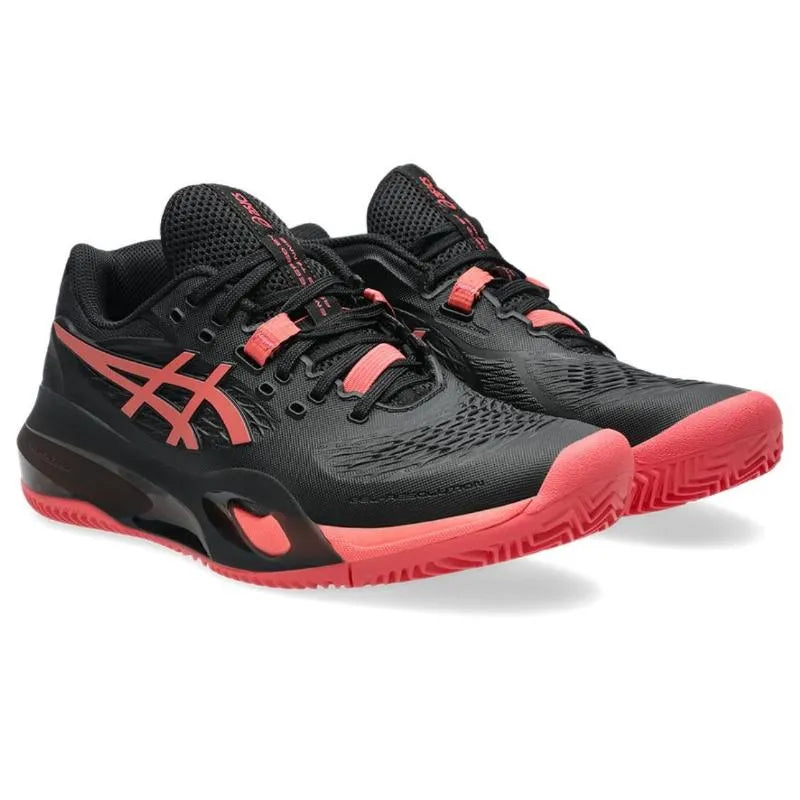 Asics Gel Resolution X Clay Noir Rouge Femme - vue 5