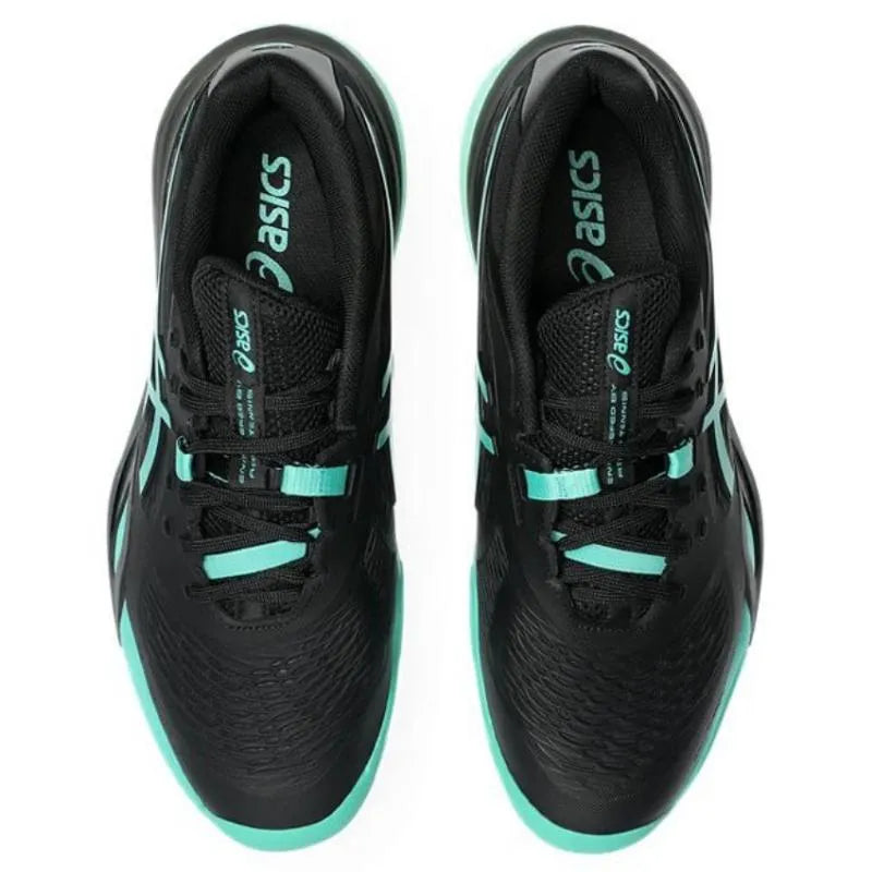 Asics Gel Resolution X Clay Noir Vert Aurora - vue 4