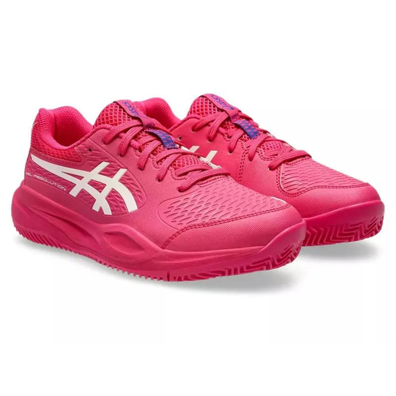 Asics Gel Resolution X Clay GS Rose Brillante Crema - vue 4