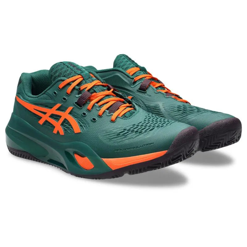 Asics Gel Resolution X Padel Vert Orange - vue 4