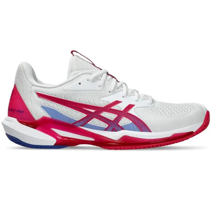 Asics Solution Speed FF 3 Clay Blanc Rose Brillante Femme