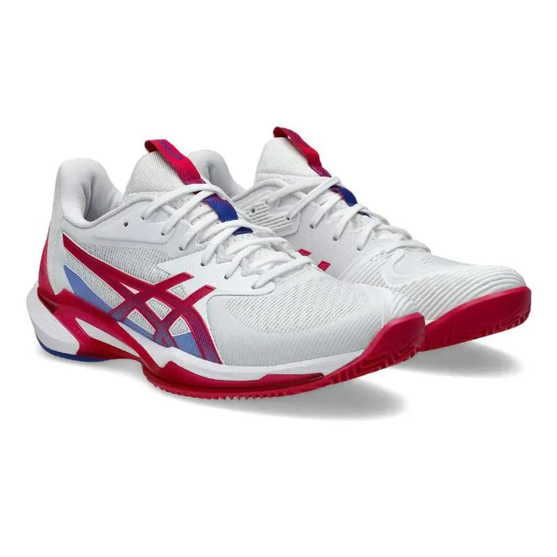 Asics Solution Speed FF 3 Clay Blanc Rose Brillante Femme - vue 5