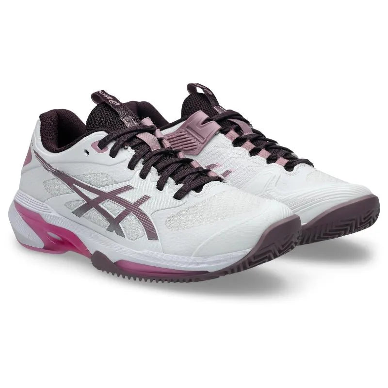 Asics Solution Speed FF 4 Clay Blanc Malva Femme - vue 4