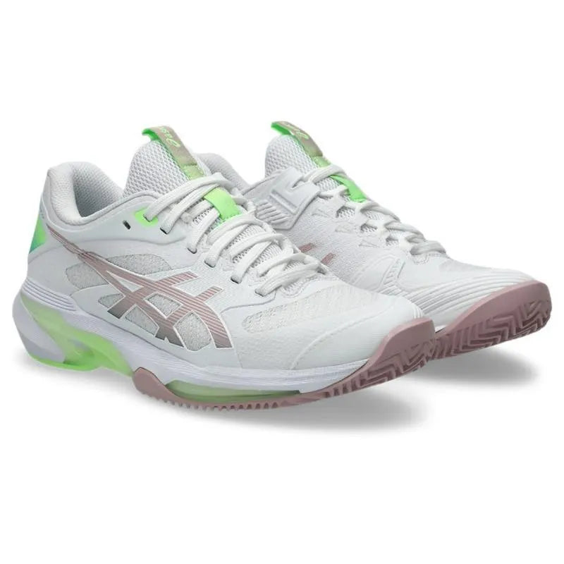 Asics Solution Speed FF 4 Clay Blanc Rose Morganita Femme - vue 5