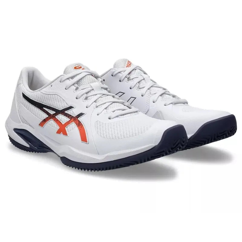 Asics Solution Swift FF 2 Clay Blanc Bleu Orange - vue 4