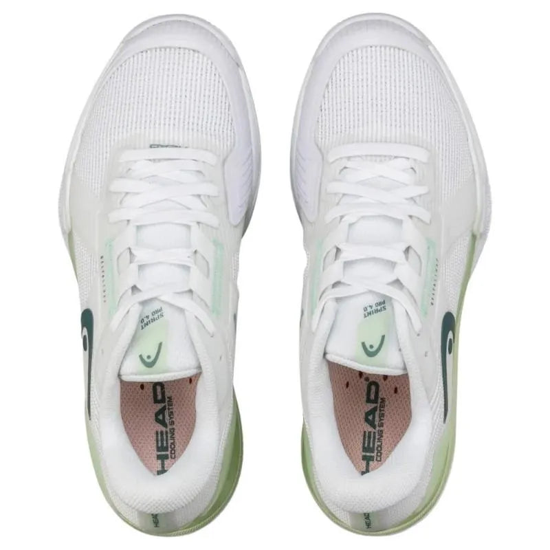 Head Sprint Pro 4.0 Clay Blanc Vert Claro - vue 5