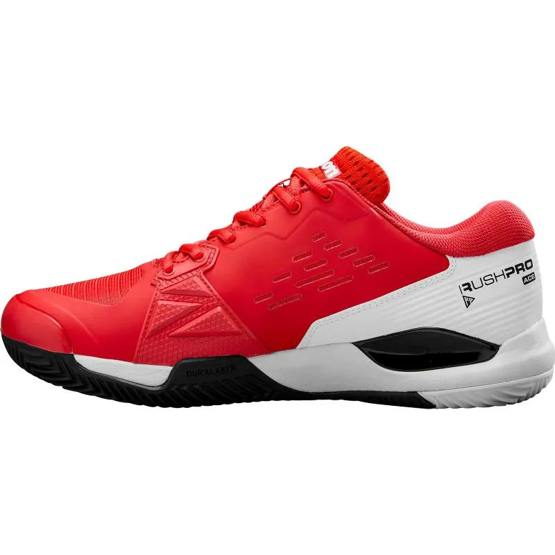 Wilson Rush Pro Ace Clay Rouge Blanc Noir - vue 3