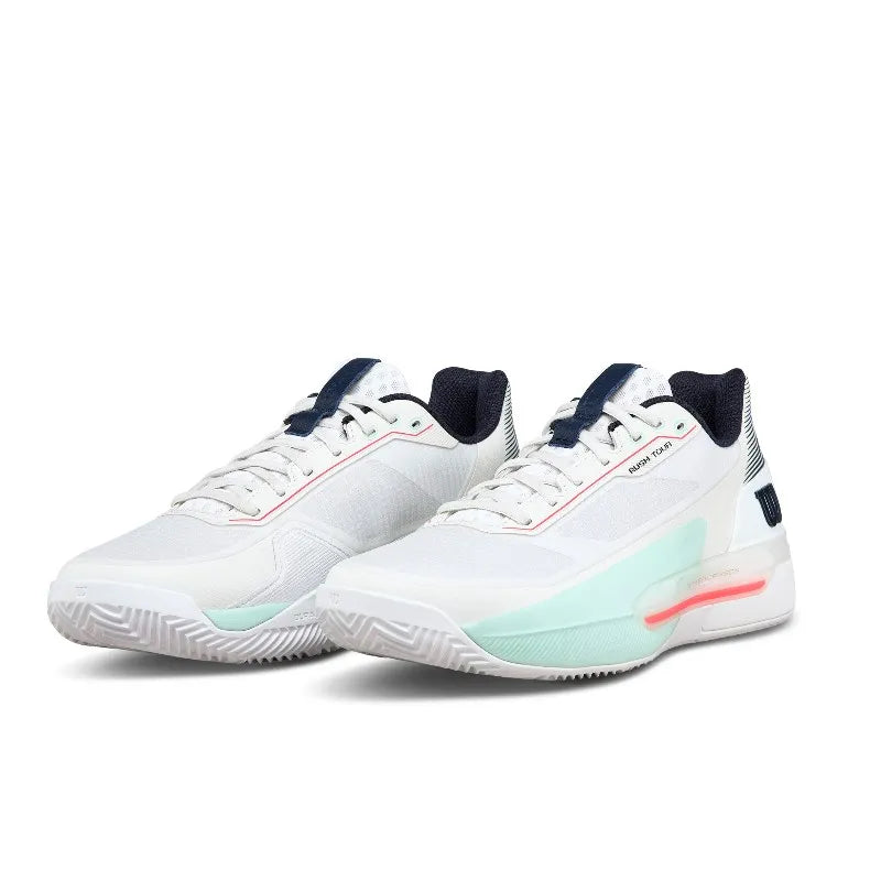 Wilson Rush Tour 5 Clay Blanc Aqua Coral - vue 7