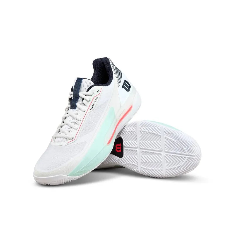Wilson Rush Tour 5 Clay Blanc Aqua Coral - vue 8